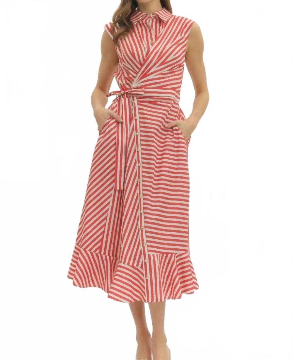 NEW STYLE USA natalie midi dress in red
